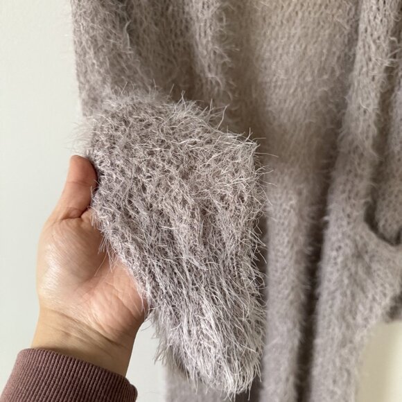 Anthropologie Sunday In Brooklyn Eyelash Open Knit Longline Cardigan Coquette S - Picture 5 of 10